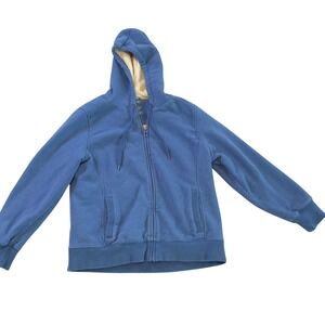 L.L.Bean Women's Medium Blue‎ Fleece Lined Zip Up Hoodie Jacket